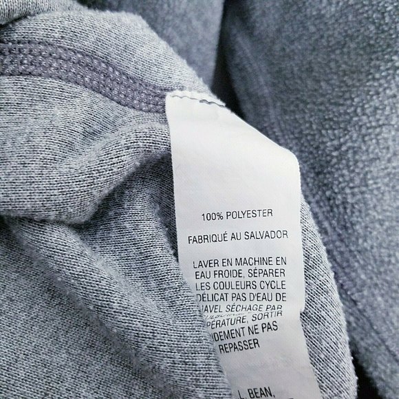 L.L. Bean Gray 1/4 Zip Fleece Pullover Jacket Men XL - Picture 4 of 12